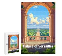 Palace of Versailles View Jigsaw Puzzle, 1000 PCS, Relaxing Activity for Adults, A Detailed Puzzle Experience for Adult Hobbyists