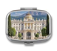 Palace Portable Travel Pill Case with 2 Compartments, Large Capacity Medicine Case, Vitamin Organizer and Medication Organizer, Small Pill Box