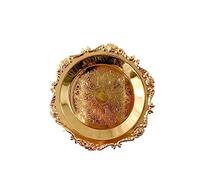 Palace Style Coaster Retro Mug Insulation Pad Stainless Steel Tea Tray Coaster Gold Coaster-10cm