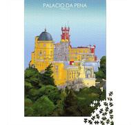 Palacio Da Pena Portugal 70x50cm 1000pcs Jigsaw Puzzle, 1000 Piece
