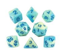 Paladin Roleplaying Blue and Yellow Dice - Expanded DnD Set with Extra D20 - 'Blue Mist'