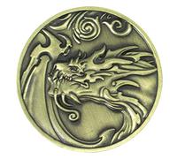 Paladin Roleplaying Dragon D2 Coin - Antique Gold