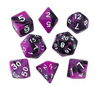 Paladin Roleplaying Magenta and Black Dice - Expanded DnD Set With Extra D20 - 'Succubus'