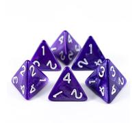 Paladin Roleplaying Purple D4 Dice - Pearl Effect - Set of Six