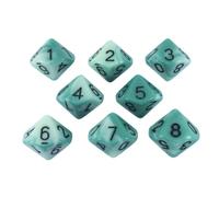 Paladin Roleplaying Teal and Blue Dice - 8 D10 Set - 'Ocean Spray'