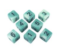 Paladin Roleplaying Teal and Blue Dice - 8 D6 Set - 'Ocean Spray'