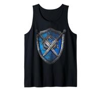 Paladin shield Fight dragon RPG Role Gamer drake Fantasy Tank Top