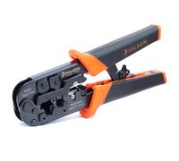 Paladin Tools PA1562 All-in-One Wire Crimper Tool - RJ45, RJ11, RJ22 - Pass-Through & Snagless Crimp Tool - Cut, Strip, Crimp