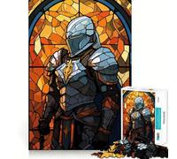Paladin Warrior Glass 1000 Piece Jigsaw Puzzles for Adults Jigsaw Enhance Memory Gentle Leisure Firm Cut (38x52cm)