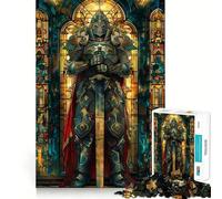 Paladin Warrior Glass 1000 Piece Jigsaw Puzzles for Teenagers Jigsaw Logic Ability Toy Soft Relax Accurate Cut Cherished Gift (50x75cm)