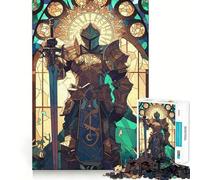 Paladin Warrior Glass 1000 Piece Jigsaw Puzzles for Teenagers Jigsaw Smart Game Warm Time Image Assembly Lovely Gift (50x75cm)