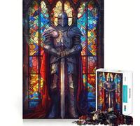 Paladin Warrior Glass for Adults 1000 Piece Puzzle Mind Challenge Toy Calm Escape Quality Cut Art Collection Piece (50x75cm)