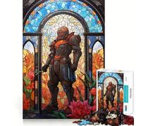 Paladin Warrior Glass Hard Jigsaw Puzzle for Adults 1000 Pieces Solid Logic Toy Simple Fun Precision Cut (38x26cm)
