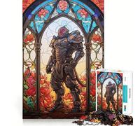 Paladin Warrior Glass Jigsaw Puzzle for Adults 1000 Pieces Boost Recall Leisure Fun Accurate Edge Lovely Present (50x75cm)