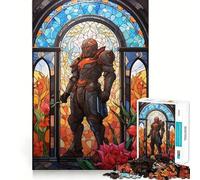 Paladin Warrior Glass Jigsaw Puzzle for Teenagers 1000 Pieces Memory Boost Indoor Play Image Assembly (50x75cm)