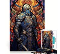 Paladin Warrior Glass Jigsaw Puzzles 1000 Pieces for Teenagers Recall Boost Serene Time Smooth Cut Elegant Gift (38x52cm)