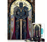 Paladin Warrior Glass Jigsaw Puzzles 1000 Pieces for Teenagers Recall Boost Serene Time Smooth Cut Elegant Gift (38x52cm)