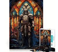 Paladin Warrior Glass Jigsaw Puzzles for Adults1000 Pieces Mind Puzzle Cozy Relax Image Assembly (50x75cm)