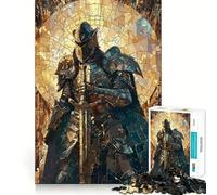 Paladin Warrior Mosaic Jigsaw Puzzles for Teenagers 1000 Pieces Reason Skill Toy Soothing Play Exact Cut Santa Wish Gift (50x75cm)