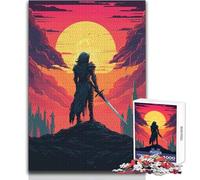 Paladin Warrior Pixel Art 1000 Piece Jigsaws Learning Game for Skill Practice Thoughtful Gift for Happy Moments Size 38x26cm