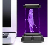 Paladone Ahsoka Tano Holographic Light, 3D Laser-Etched Crystal Model of Ahsoka Tano from The Mandalorian, 12cm (4.7") Tall Star Wars Lighting