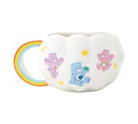 Care Bears Paladone Cloud Shaped Mug with Rainbow Handle - Officially Licensed 450ml Ceramic Coffee Cup for Hot Drinks, Tea, Hot Chocolate - Cute Collectible for Retro Pop Culture Fans