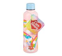 Paladone Care Bears Metal Water Bottle with Screw-Top Lid 600ml, Officially Licensed Cute Reusable Drinkware with Colourful Design for Travel, Sports, School and Office