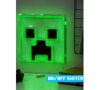 Paladone Creeper Iconic LED Wall-Mountable Light Officially Licensed Minecraft Room Decor for Boys and Girls, Gamer Night Light in Vibrant Green