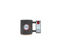 Paladone Demon Slayer Mug with Tanjiro Hanafuda Earring for Handle - Officially Licensed Ceramic Mug, Collectible Cup for Fans of Demon Slayer Kimetsu No Yaba Anime 400ml (15 fl oz)
