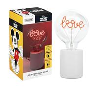 Paladone Disney Mickey Mouse Decorative LED Neon Bulb Lamp - E27 Glass Lightbulb, Officially Licensed Collectible Gift, Fun Light for Bedrooms & Homes