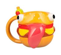 Paladone Fortnite Durrr Burger Shaped Mug 450ml, Officially Licensed Novelty Gaming Ceramic Coffee Cup for Tea, Hot Chocolate and More, Gift for Boys