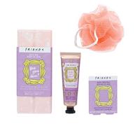 Paladone Friends Bath and Body Gift Set Includes Bath Bar, Bath Crystals, Hand Balm & Body Puff Officially Licensed Merchandise,Teal