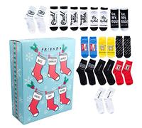 Paladone Friends TV Show Sock Advent Calendar 2021-12 Days Christmas Countdown - Unisex