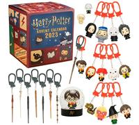 Paladone Harry Potter Advent Calendar 2022 Cube with 24 Gifts, 24 Day Christmas Countdown Includes Collectible Keychains for a Lanyard Airtag or Backpack, Movie Pins, and a Harry Potter Snow Globe