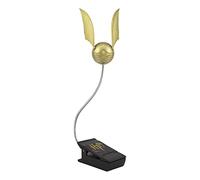 Paladone Harry Potter Golden Snitch Reading Light with Lumi Clip Officially Licensed Harry Potter Merchandise Wizarding World Clip-on Book Lamp for Night Time Reading Battery Powered Light