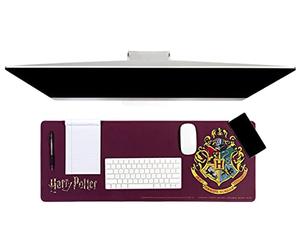 Paladone Harry Potter Hogwarts Crest Desk Mat 40cm x 80 cm, Office Desk Blotter Laptop Mat for Office and Home, Gray, One Size