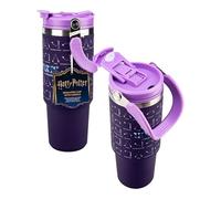 Paladone Harry Potter Hogwarts Spells 900ml Insulated Tumbler with Handle and Straw, Slim Car Cup Holder Base, Officially Licensed