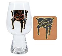 Harry Potter Leaky Cauldron Glass and Coaster Set - Officially Licensed Gift for Fans, 550Ml (18 Fl Oz) | Paladone