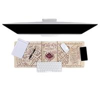 Paladone Harry Potter Marauders Map Gaming Desk Mat 40cm x 80 cm, Office Desk Blotter Laptop Mat for Office and Home, Beige, One Size, PP8826HP