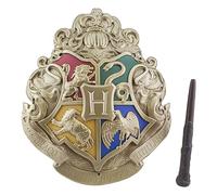 Paladone Harry Potter Officially Licensed Hogwarts Crest Light Sign with Noble Wand Remote Control Wall Mountable or Free-Standing Room Decor, Collectible Gifts for Harry Potter Wizards Fans