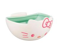 Paladone Hello Kitty Ceramic Streaming Snack Bowl with Phone Holder, Officially Licensed Sanrio Kawaii Kitchenware Gifts for Girls, Women, Kids and Adults