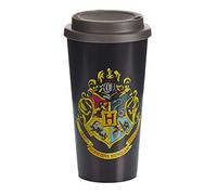 Paladone Hogwarts Crest Plastic Travel Mug - Officially Licensed Harry Potter Merchandise