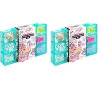 Paladone ILY Do-It-Yourself Concert Bracelet Kit, Make 2000+ Beaded Bracelets with Elastic Cords & Storage Case, DIY Jewellery Craft Kit for Girls, Perfect for Concerts, Parties & Gifts (Pack of 2)