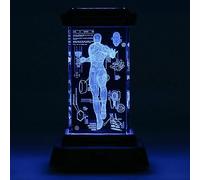 Paladone Iron Man Holographic Light - 3D Laser-Etched Crystal Model of Iron Man Figure, 12cm (4.7") Tall Marvel Lighting and Merch