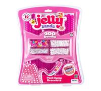 Paladone Jelly Bands Bracelet Kit, 12 Cotton Candy Bracelets With 200 Plus Beads, Diy Jewellery Craft For Kids And Teens, Wecool