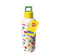 Paladone LEGO® Metal Water Bottle with Shaped Lid, Officially Licensed LEGO® Merchandise