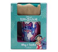 Lilo & Stitch Coffee Mug and Socks Gift Set - Officially Licensed Disney Merchandise, 300 ml Ceramic Stitch Tea Cup (11 fl oz) | Paladone