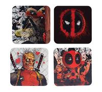 Paladone Marvel Deadpool Lenticular Coasters - Set of 4 - Officially Licensed Disney Merchandise