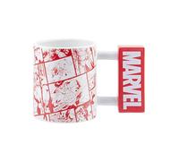 Paladone |Marvel Logo Shaped Ceramic Coffee Mug | Officially Licensed Disney Marvel Merchandise | Collectors Item | Superhero Novelty Gifts | Drinkware