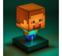 Paladone Minecraft 3D Icon Light Steve Kids Multi-Coloured Bedroom Night Lamp